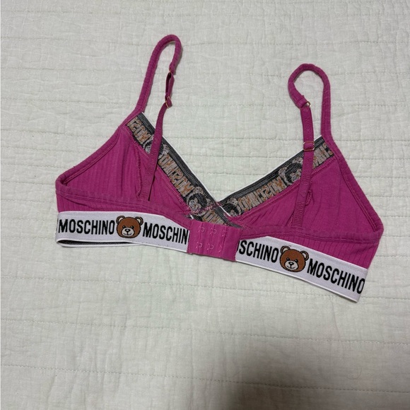 Moschino Pink Bralette with Bear Logo - Picture 2 of 4